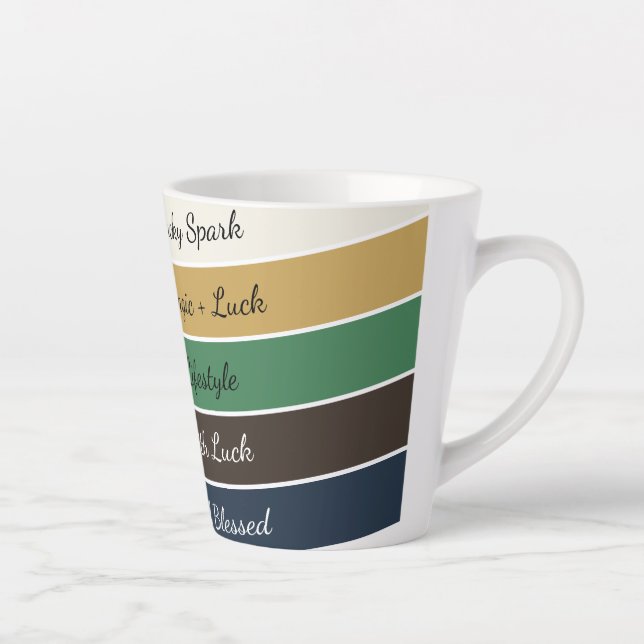 Caneca De Café Latte Modern St. Patrick’s Day Gradient (Direita)