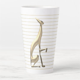 Caneca De Café Latte Moderno Dourado