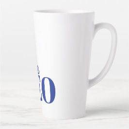 Caneca De Café Latte Moderno Minimal O CEO Azul
