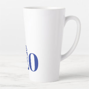Caneca De Café Latte Moderno Minimal O CEO Azul