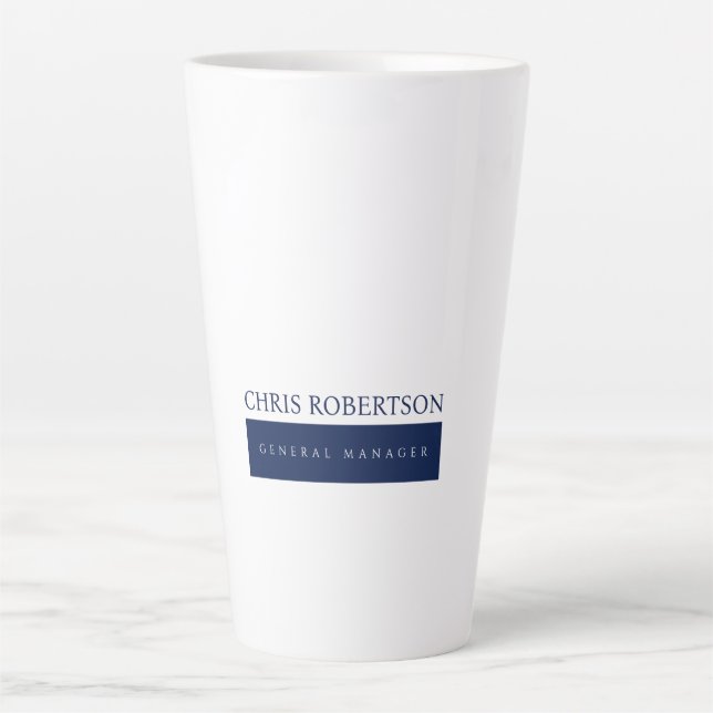 Caneca De Café Latte Moderno Minimalista Simples (Frente)