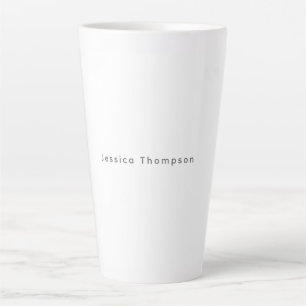 Caneca De Café Latte Moderno Nome Simples Profissional Elegante