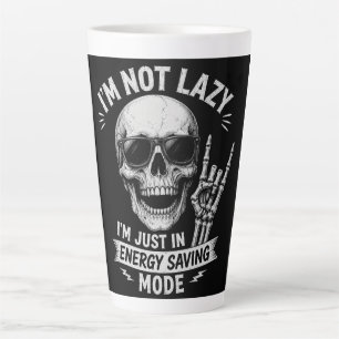 Caneca De Café Latte Modo Esqueleto de Economia de Energia