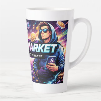 Caneca De Café Latte Moeda Cripto