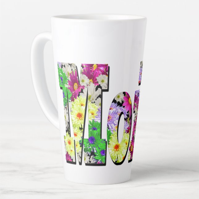 Caneca De Café Latte Moira, Meninas Com Disies, (Ângulo esquerdo)