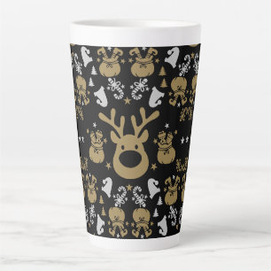 Caneca De Café Latte Molho de Natal Elf