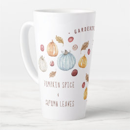 Caneca De Café Latte Molho de Porca de Abóbora de Aquarela Cólvora Pers