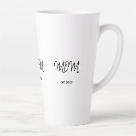 Caneca De Café Latte Mom Established New Mom Gift Two-Toned Latte Mug
