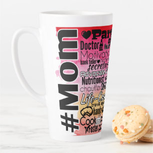 Caneca De Café Latte #MOM Mug