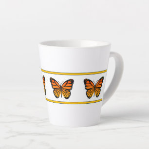 Caneca De Café Latte Monarca Amarela (Coleção Bridget)