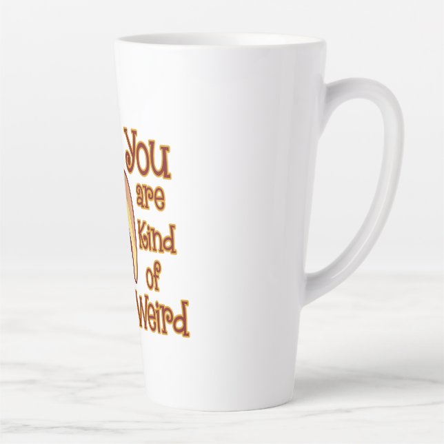 Caneca De Café Latte Monkey Banana Engraçado Você É Estranho (Direita)