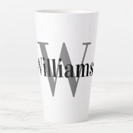Caneca De Café Latte Monograma