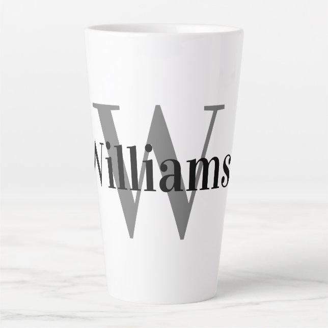 Caneca De Café Latte Monograma (Frente)