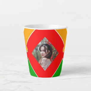 Caneca De Café Latte Monograma de Letra X Puzzle