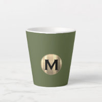 Monograma Dourado Verde Azeitona Moderno