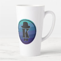 Monograma Inicial De Omã Azul Para Homens