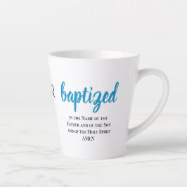 Caneca De Café Latte Monograma Personalizado BAPTIZADO