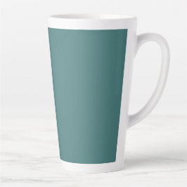Caneca De Café Latte Monograma personalizado, lacre azul-esverdeado