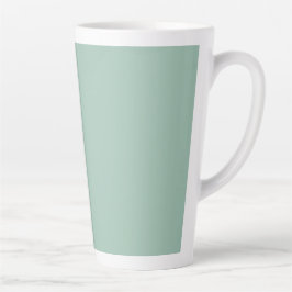 Caneca De Café Latte Monograma personalizado, verde senador moderno