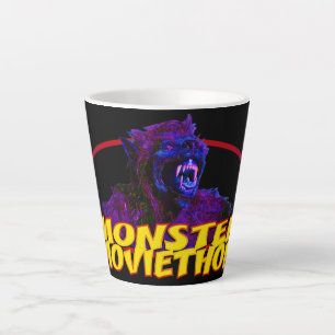 Caneca De Café Latte Monster Moviethon Werewolf Frenzy Latte Mug