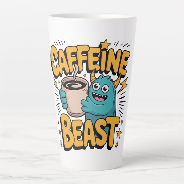 Caneca De Café Latte Monstro do Café (Frente)