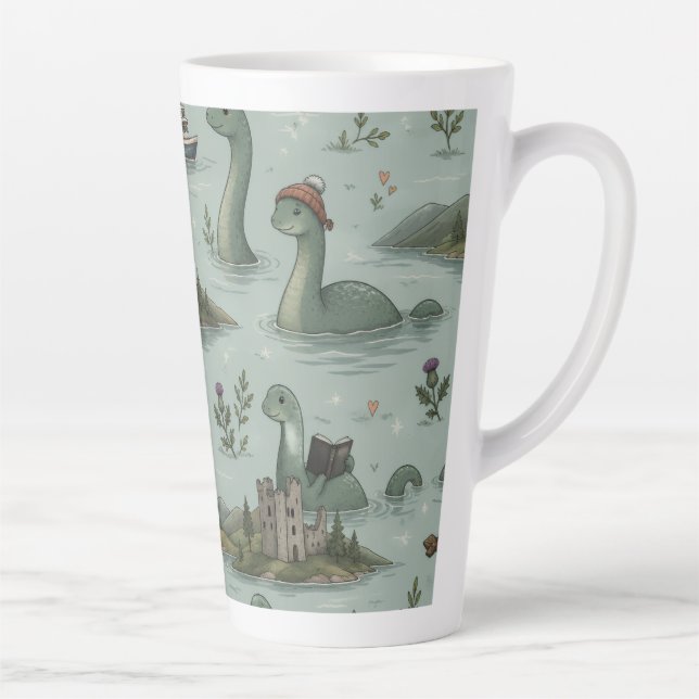 Caneca De Café Latte Monstro do Lago Ness (Direita)