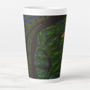 Caneca De Café Latte Monstro Marinho Floral