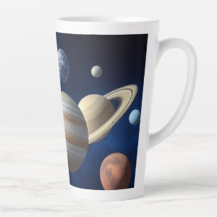 Caneca De Café Latte Montagem do Sistema Solar