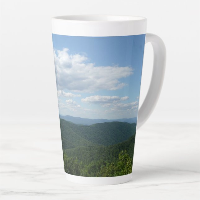Caneca De Café Latte Montanhas Appalachian I Shenandoah (Ângulo direito)