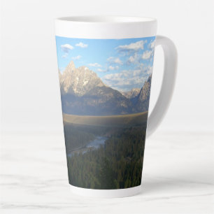 Caneca De Café Latte Montanhas Jackson Hole (Grande Parque Nacional de