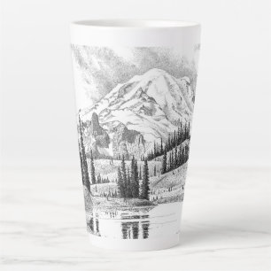 Caneca De Café Latte Monte Rainier, Washington
