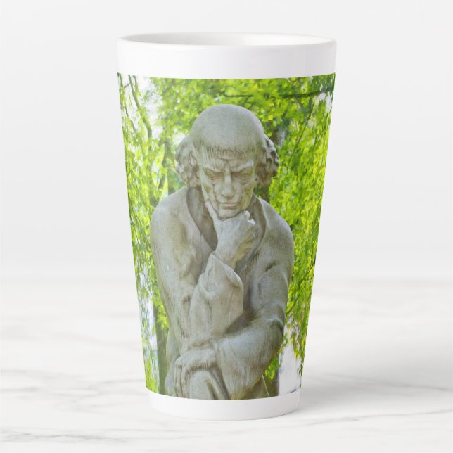 Caneca De Café Latte Monumento a Paracelso em Salzburgo (Frente)