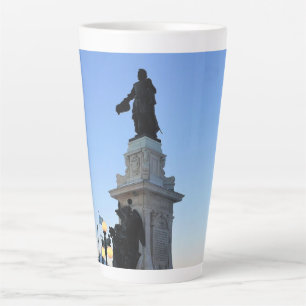 Caneca De Café Latte Monumento a Samuel De Champlain, Quebec, Canadá