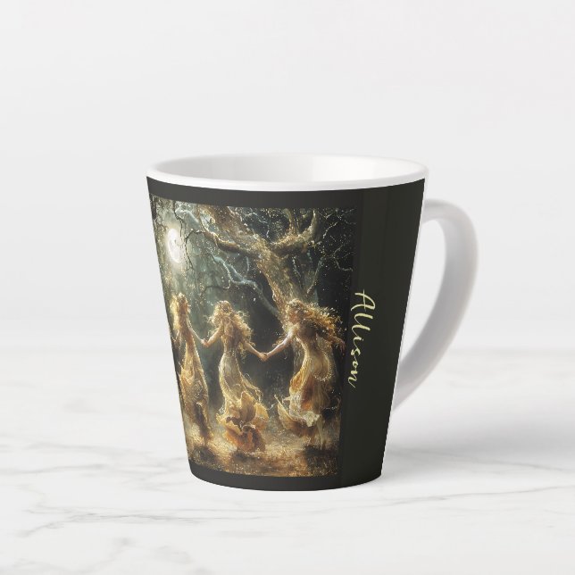 Caneca De Café Latte Moon Deusa Latte Cup (Ângulo direito)