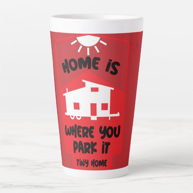 Caneca De Café Latte Moradia minúscula - Mug minúsculo de casas (Frente)