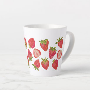 Caneca De Café Latte Morango