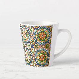 Caneca De Café Latte Moroccan Geometric Pattern
