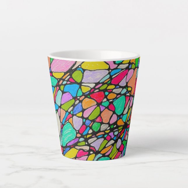 Caneca De Café Latte Mosaico (Frente)