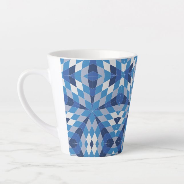 Caneca De Café Latte Mosaico Starburst (Padrão) (Esquerda)