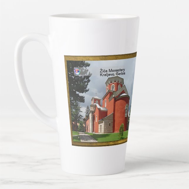 Caneca De Café Latte MOSTEIROS SÉRVIOS - Mosteiro Žiča ortodoxo (Esquerda)