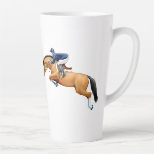 Caneca De Café Latte Mostrar Equestre de Cavalo Pulverizado