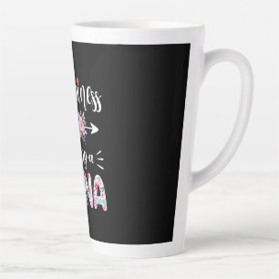 Caneca De Café Latte Mother Art Felicidade é Ser Uma Nana Floral Nata