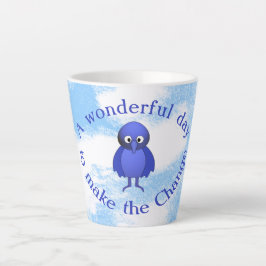 Caneca De Café Latte Motivação Bluebird