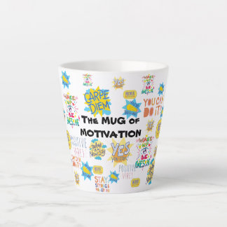 Caneca De Café Latte Motivação cita as caixas de papelão de autoatendim