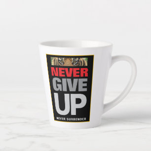 Caneca De Café Latte Motivação Nunca Desiste Nunca Renda Pequeno