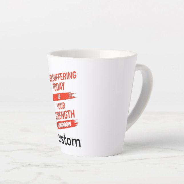 Caneca De Café Latte Motivation Quote Design (Ângulo direito)