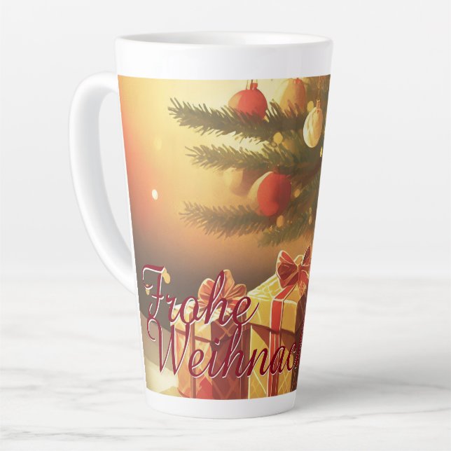 Caneca De Café Latte Motivo, mit Geschenken unterm Weihnachtsbaum 37016 (Ângulo esquerdo)
