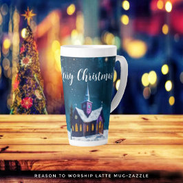 Caneca De Café Latte Motivo para o Culto