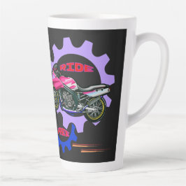 Caneca De Café Latte Motobicicleta segura e livre
