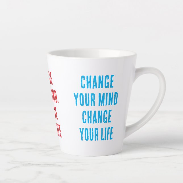 Caneca De Café Latte Mudança de Opinião... Caneca de Latte (Direita)